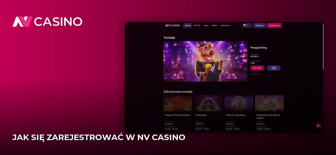 Jak się zarejestrować w NV Casino