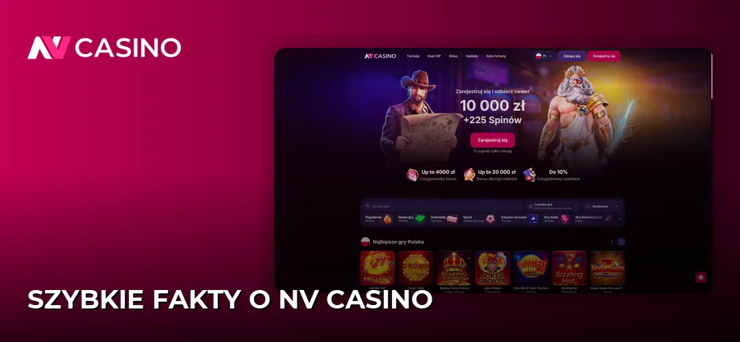 Szybkie fakty o NV Casino