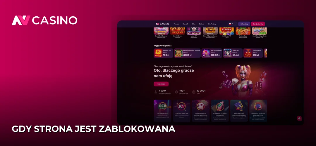 Gdy strona jest zablokowana