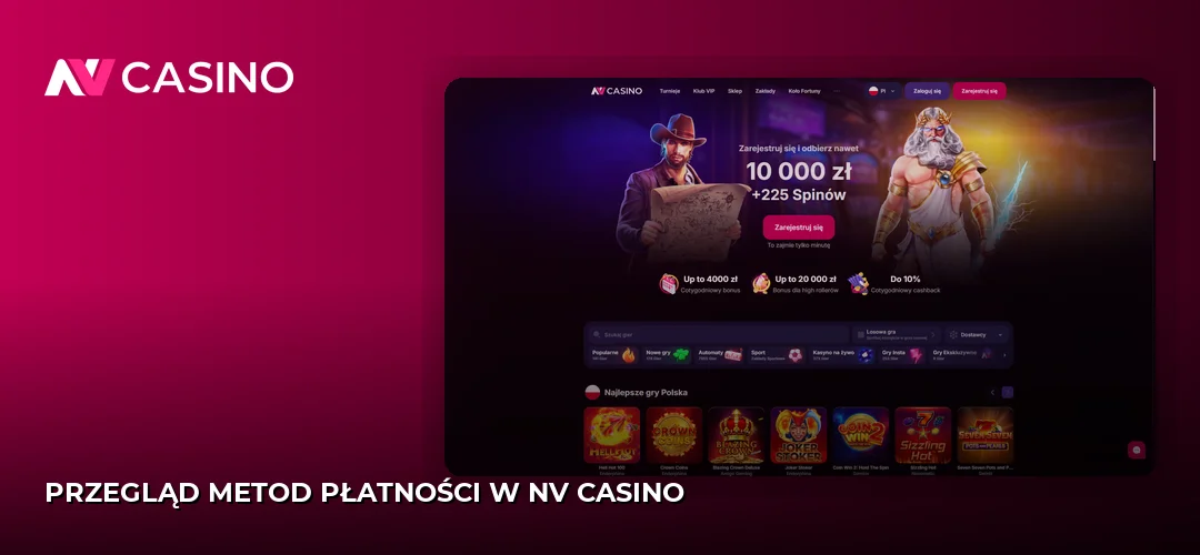 Zrzut ekranu strony NV Casino