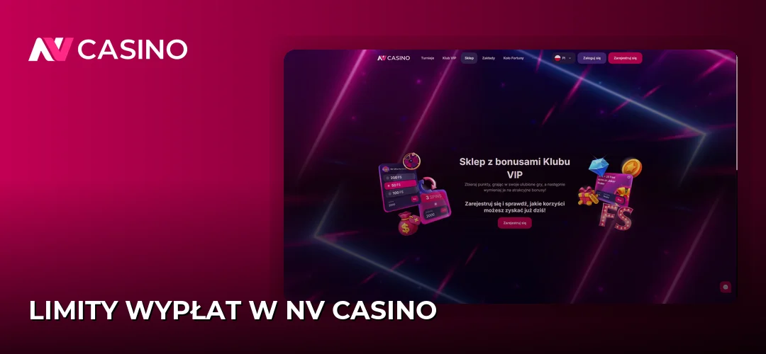 Zrzut ekranu strony NV Casino