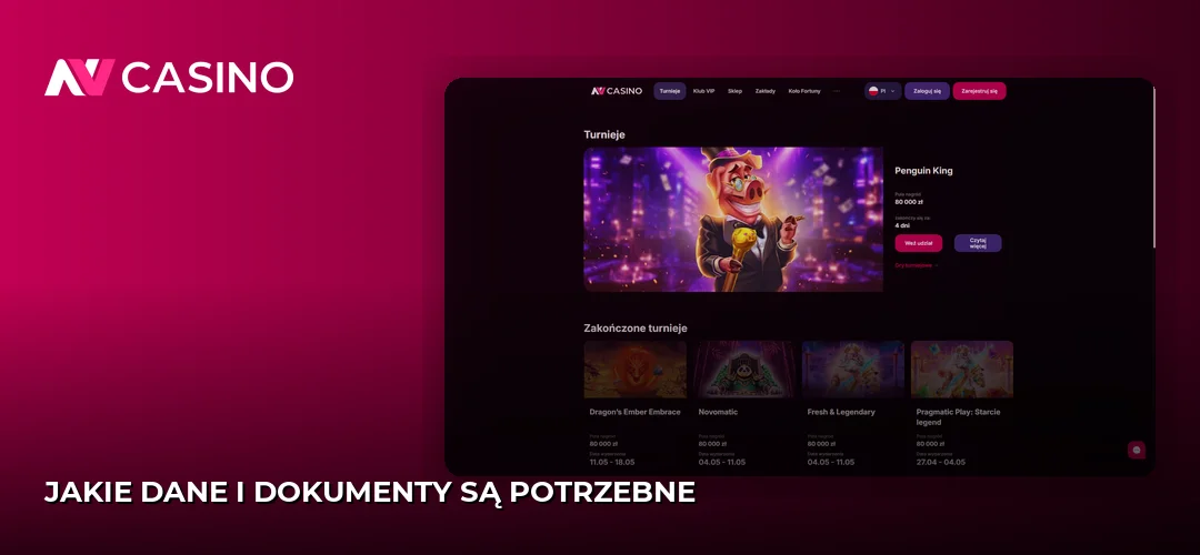 Zrzut ekranu strony NV Casino