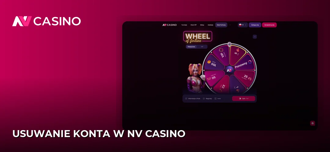 Zrzut ekranu strony NV Casino