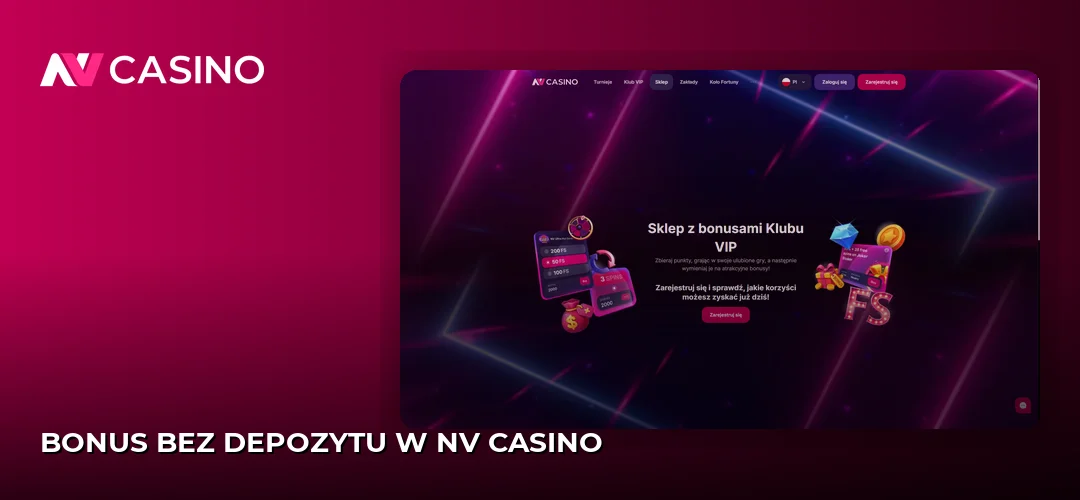 Zrzut ekranu strony NV Casino