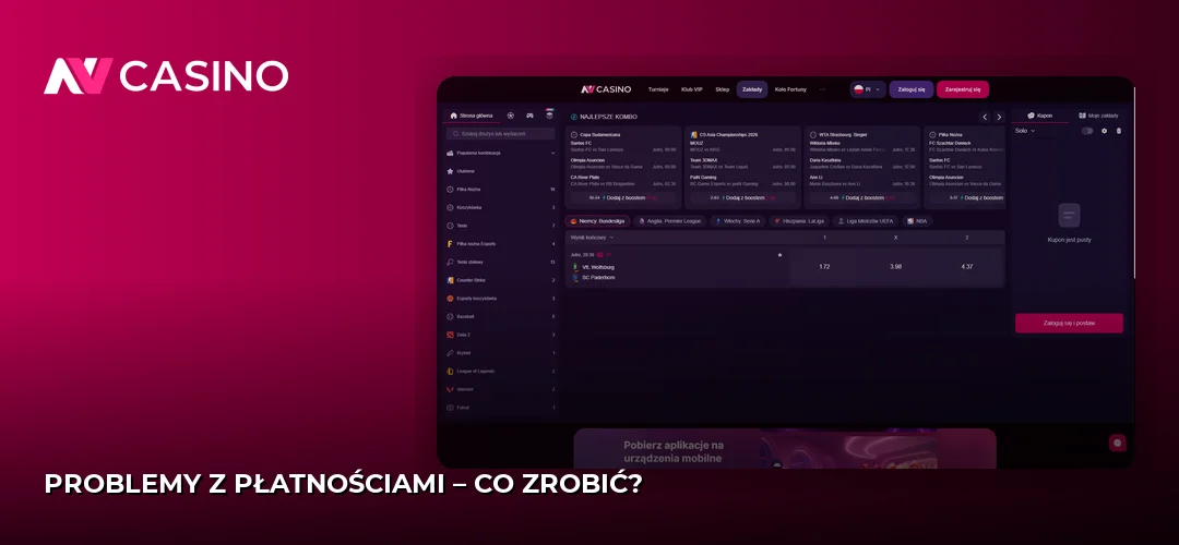 Zrzut ekranu strony NV Casino