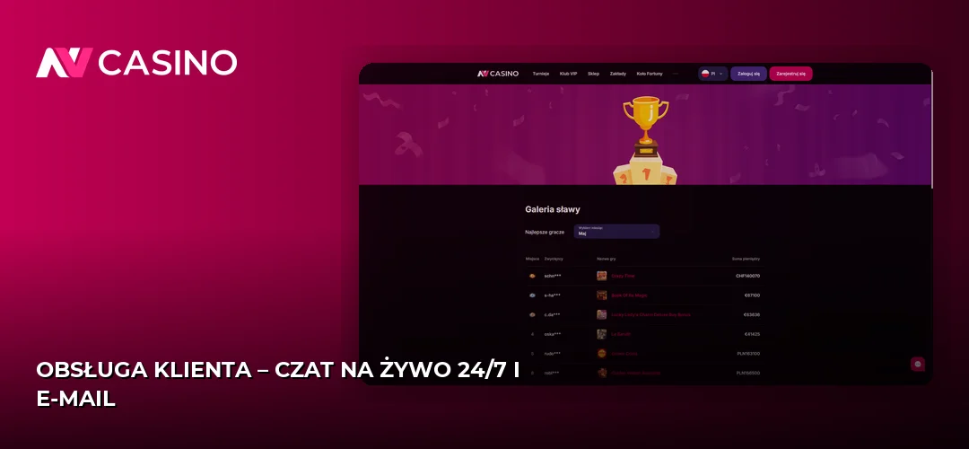 Zrzut ekranu strony NV Casino